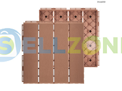 Πλακάκια deck για βεράντα, αυλή και κήπο – προκατασκευασμένο δάπεδο σε καφέ χρώμα – DUa650